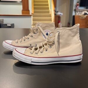Converse High-Top Sneakers in Beige